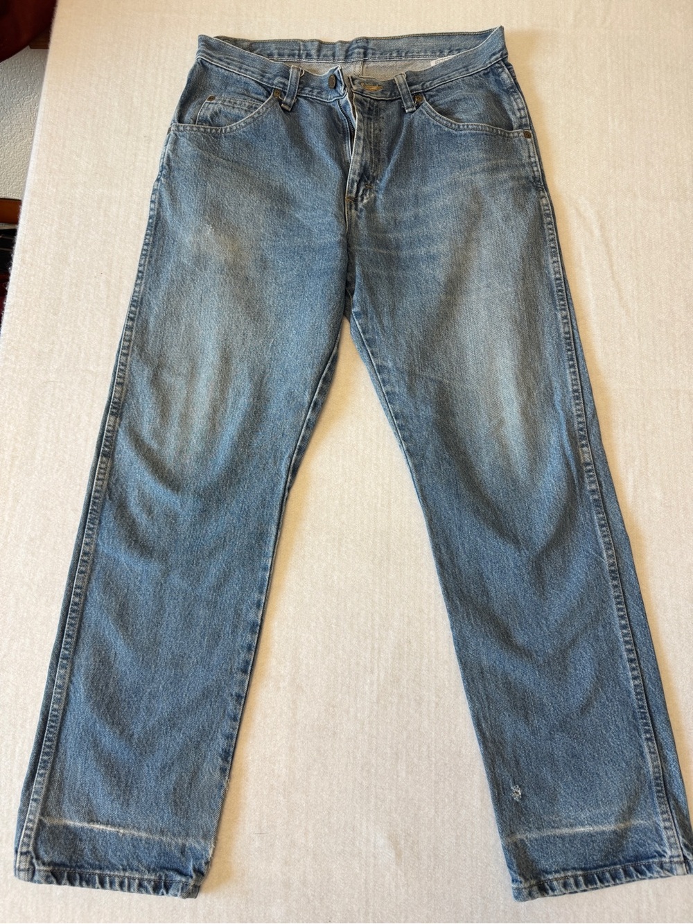 Wrangler Men's Light Blue Straight Leg Jeans